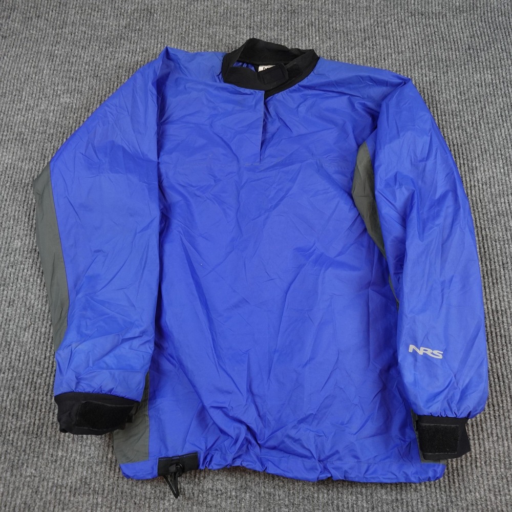 NRS Paddling Splash Jacket Small Blue Nylon Neoprene Kayak Raft Pullover